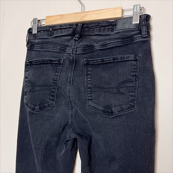 American Eagle Highest Rise Jegging 10 SHORT petite black stretch high waist - Picture 4 of 12